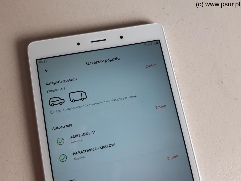 Tablet z aplikacją AutoPay