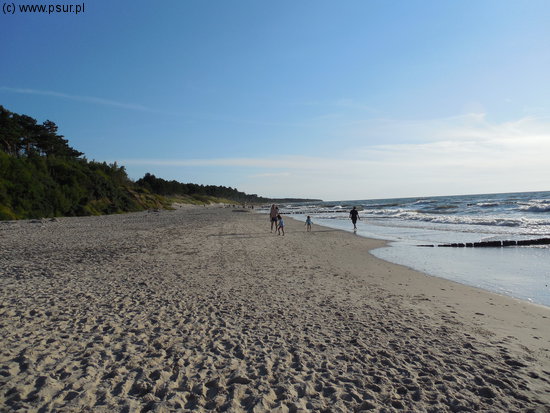 Plaża na zachód od Jarosławca