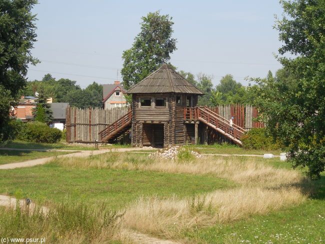 Widok na bramę do grodu