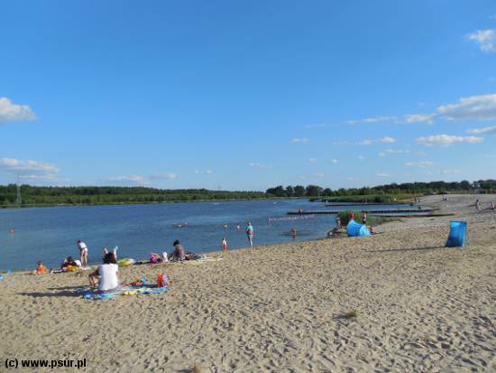 Plaża nad zbiornikiem w Stradomii Wierzchniej