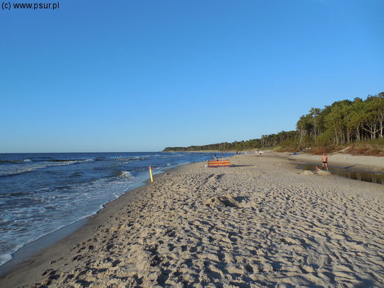 Widok na plażę w okolicach Rusinowa