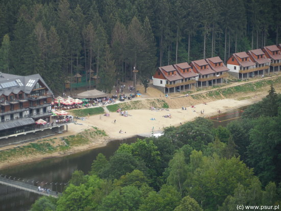 Kąpielisko przy ul. Spacerowej w Zagórzu Śląskim - z lotu ptaka